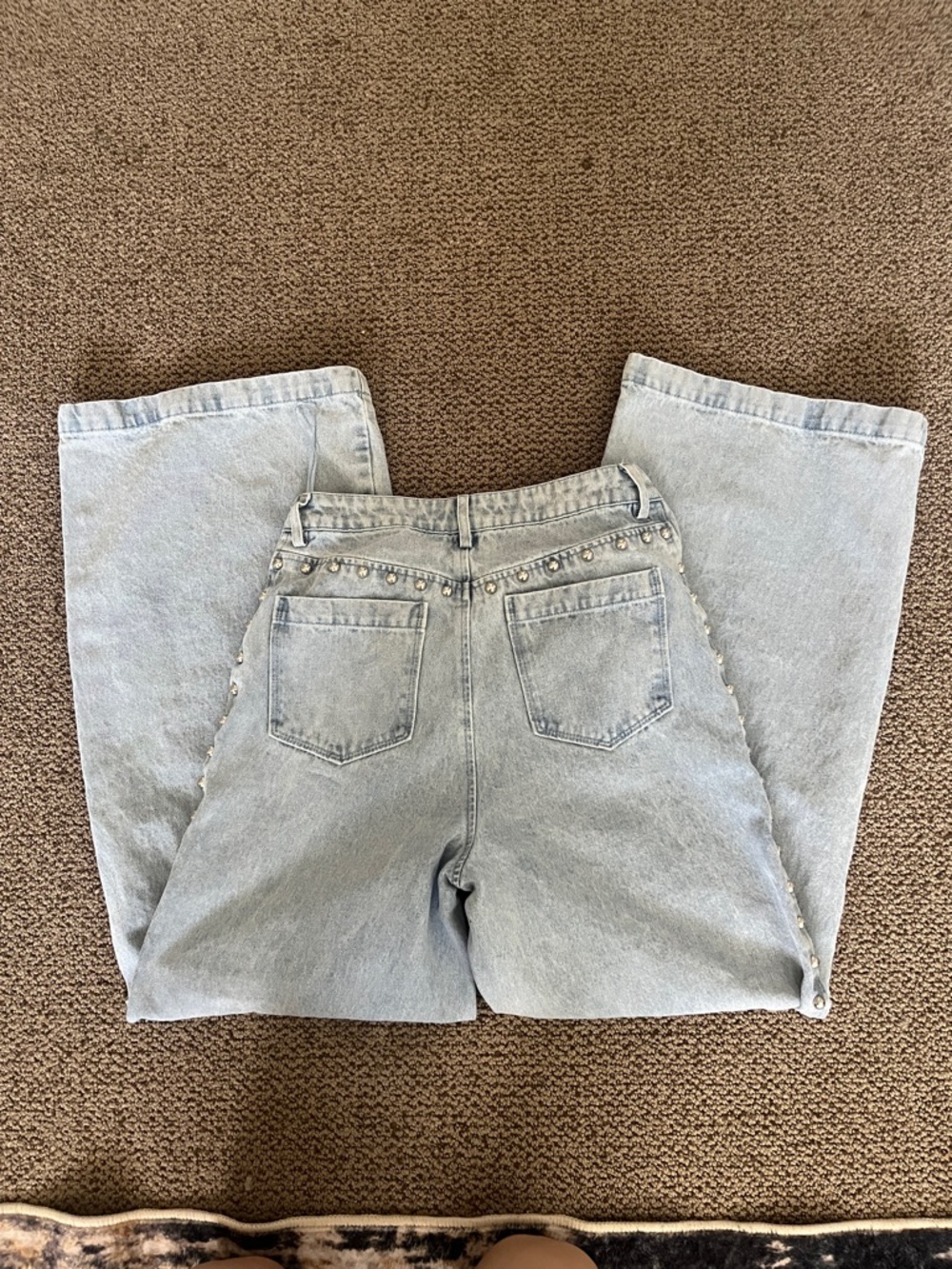 House of Harlow 1960 studded wide leg jean - Picture 3 of 5